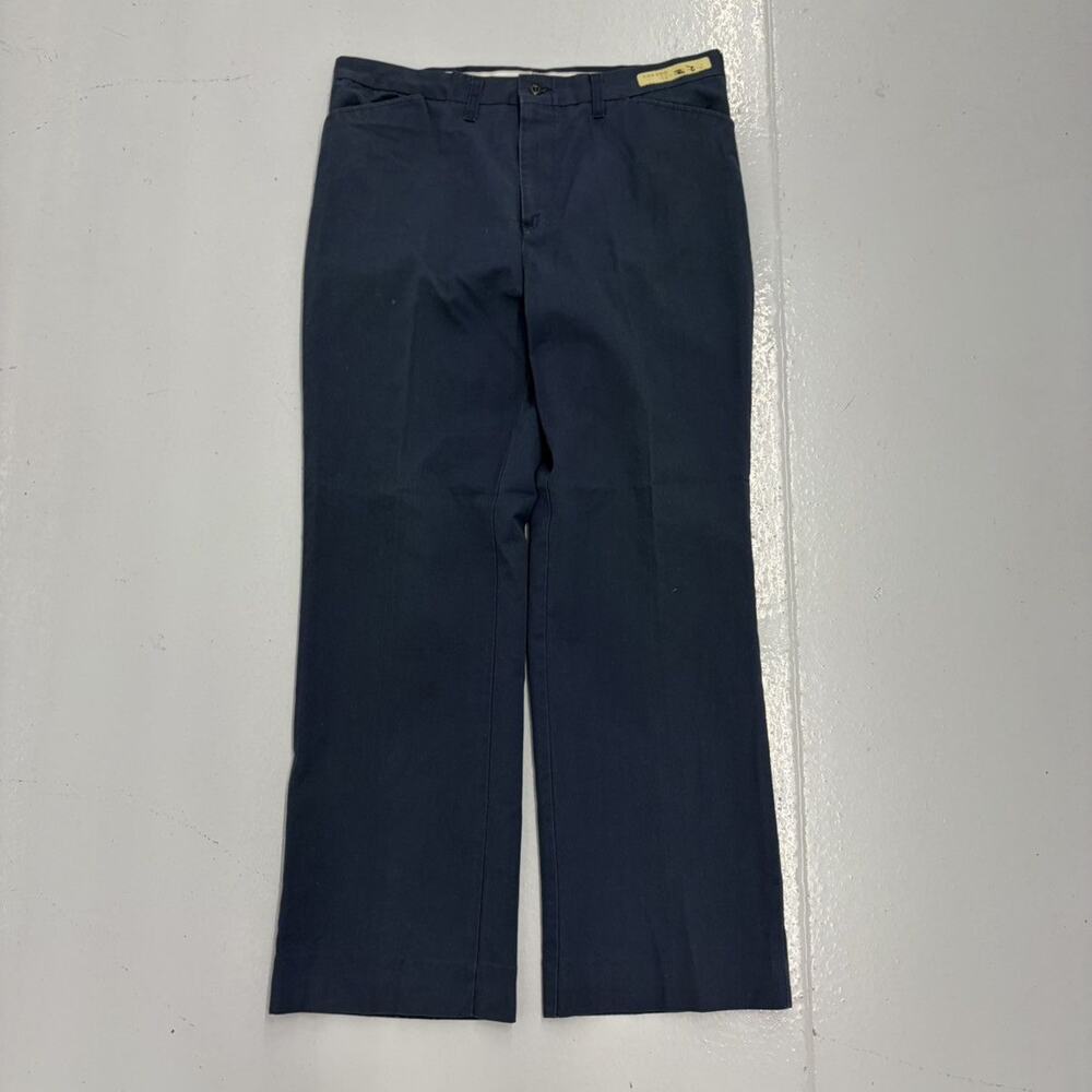 Vintage 70s Cintas Blue Canvas Workwear Chinos 34x29